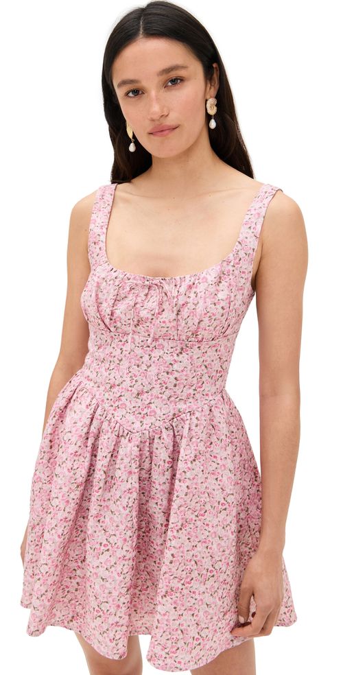 Reformation Daria Linen Dress Rosin