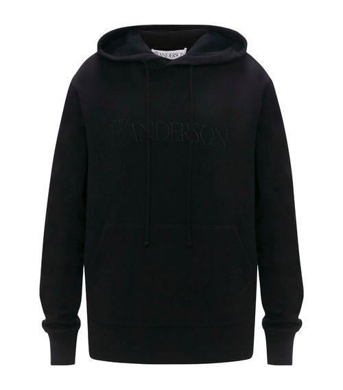 Cotton Logo-Embroidered Hoodie