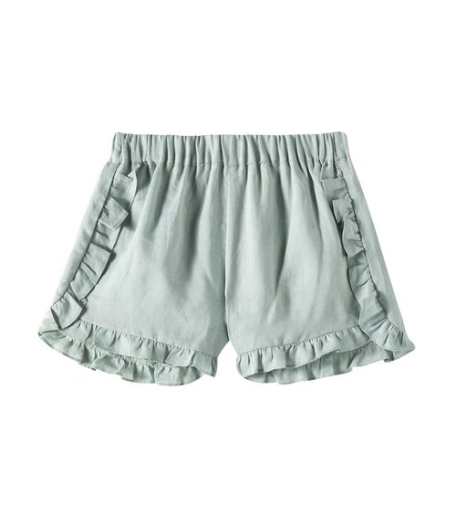 C'era Una Volta Zoe ruffled ramie shorts