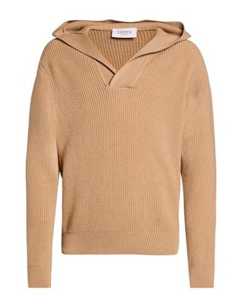 Man Sweater Sand Size 36 Merino Wool, Cashmere