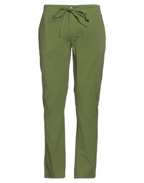 Man Pants Green Size 31 Cotton, Elastane