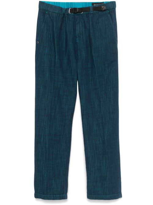 Mélange-effect trousers - Blue