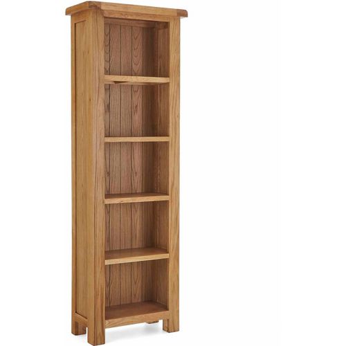 Zelah Oak Narrow Bookcase, 5 Shelves | Roseland