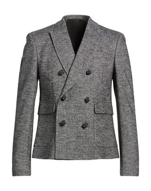Man Blazer Black Size 36 Virgin Wool, Cotton