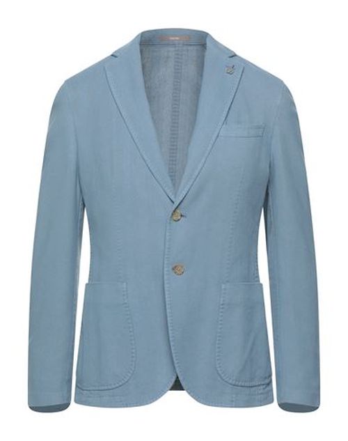 Man Blazer Pastel blue Size 40 Cotton, Silk