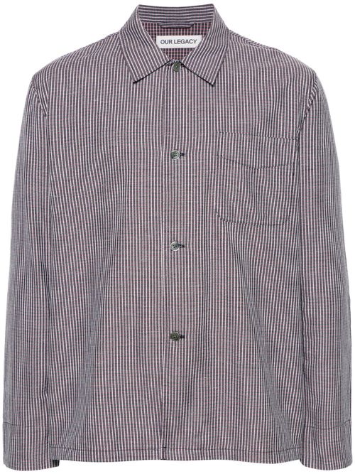 Box checked shirt - Black