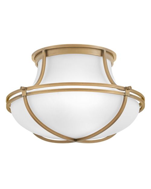 Heritage Brass LED Flush Mount from the Saddler Collection