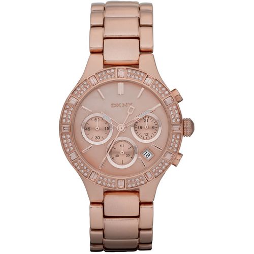 Chambers Chronograph Quartz Rose Gold Dial Ladies Watch NY8508