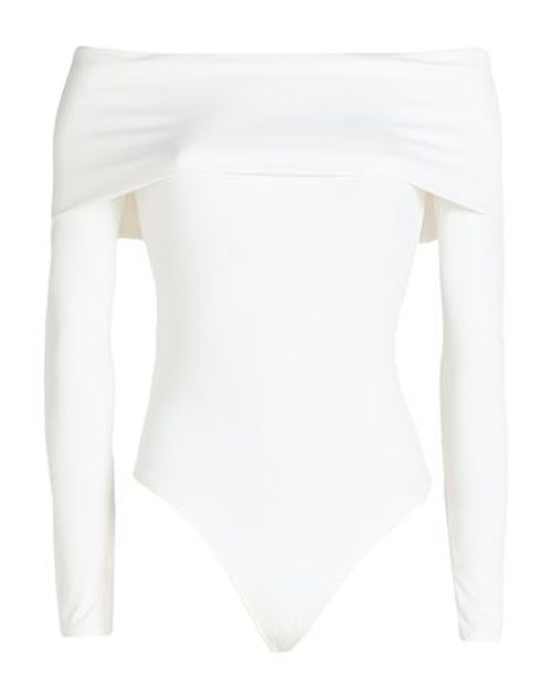 Woman Bodysuit White Size S Nylon, Elastane