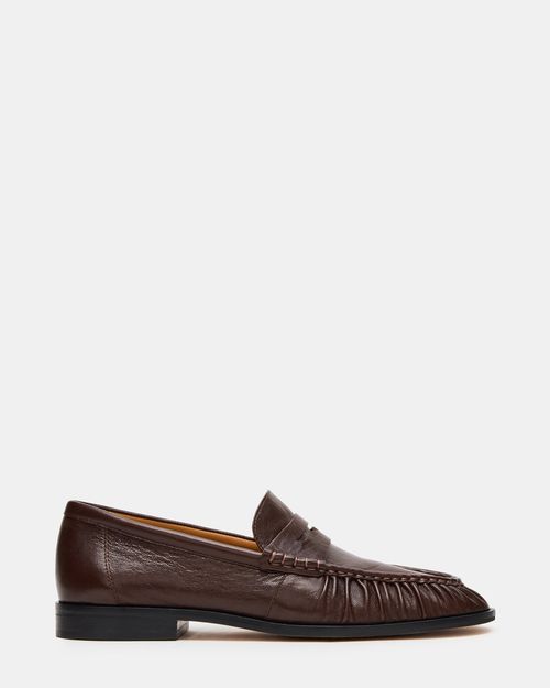 Steve Madden Men's Quincey Slip-On Loafers - Brown - - Leather