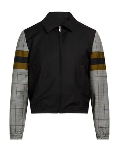 Man Jacket Black Size 40 Cotton, Mohair wool