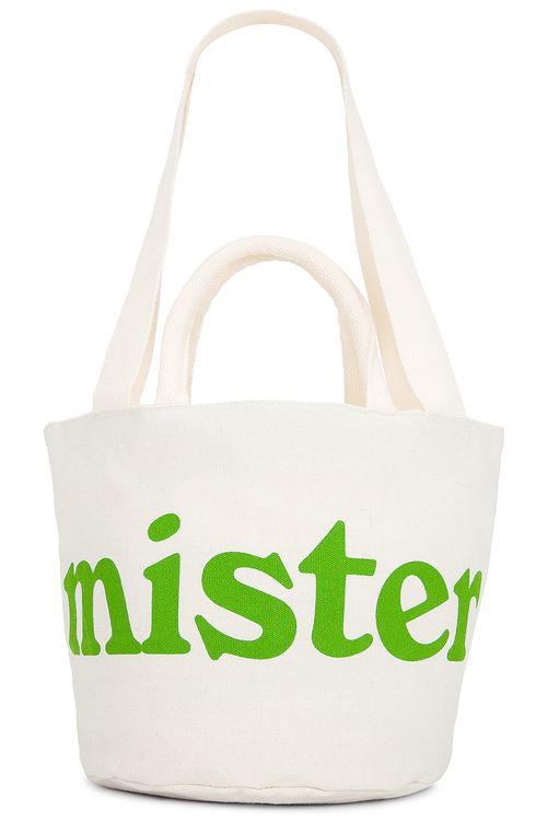 Mister Green Round Grow Pot Small Tote Bag in Natural - Cream.  a