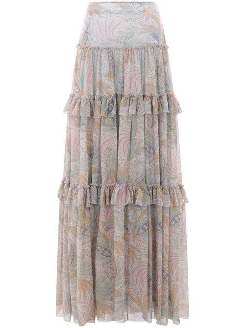 Printed maxi skirt - Neutrals