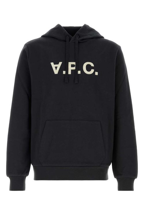 Logo-Embroidered Hoodie — Black