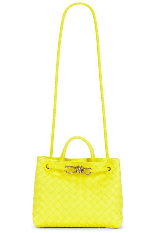 Bottega Veneta Small Andiamo Bag in Sulfur & Muse Brass - Yellow. a