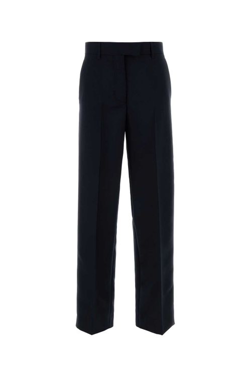 Mohair Virgin Wool Trousers — Navy