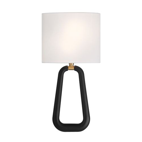 Aged Brass + Matte Black Wall Sconce from the Jori Collection
