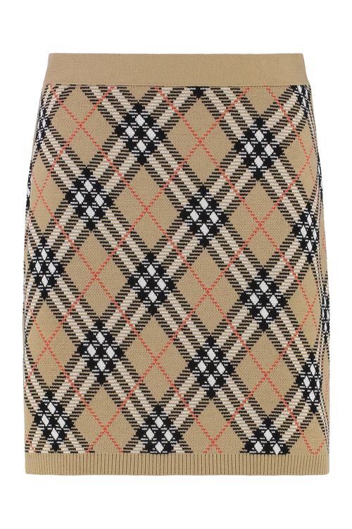 Check Knit Mini Skirt