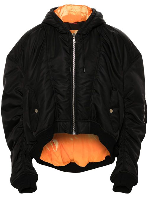 Distorted MA1 hooded jacket - Black