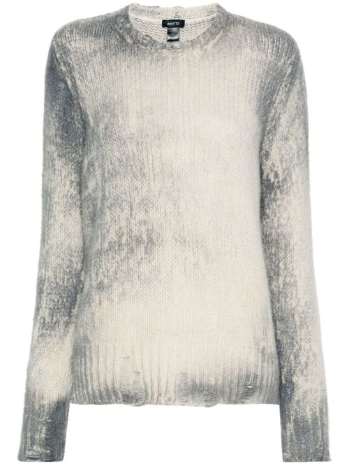 Bleached sweater - White