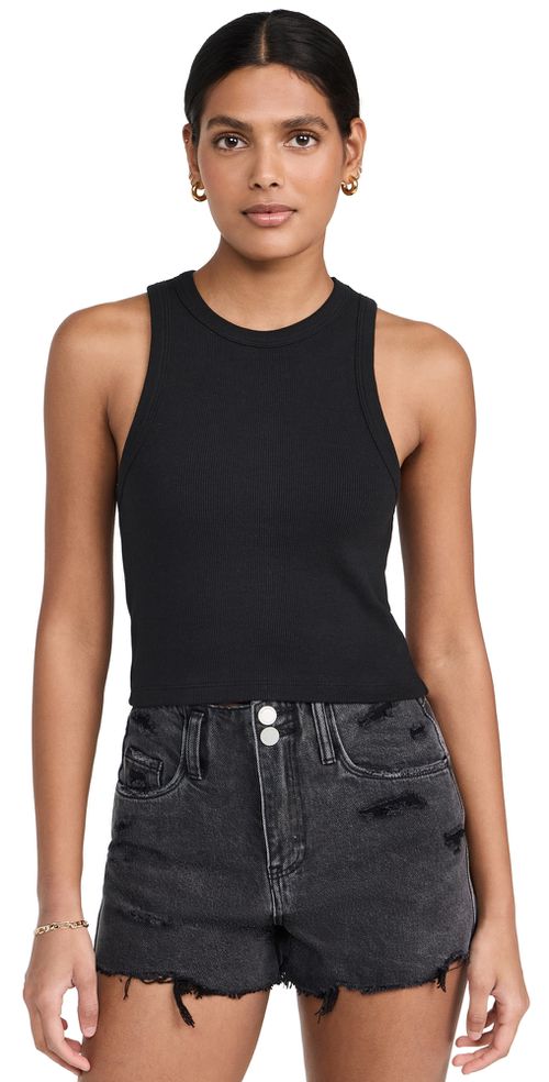 The Not So Basic Crop Tank Black