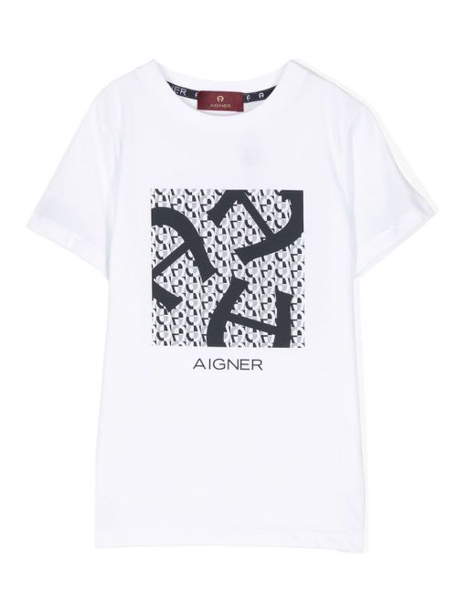 Logo-print cotton-jersey T-shirt - White