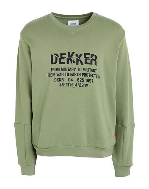 Man Sweatshirt Military green Size L Cotton, Elastane