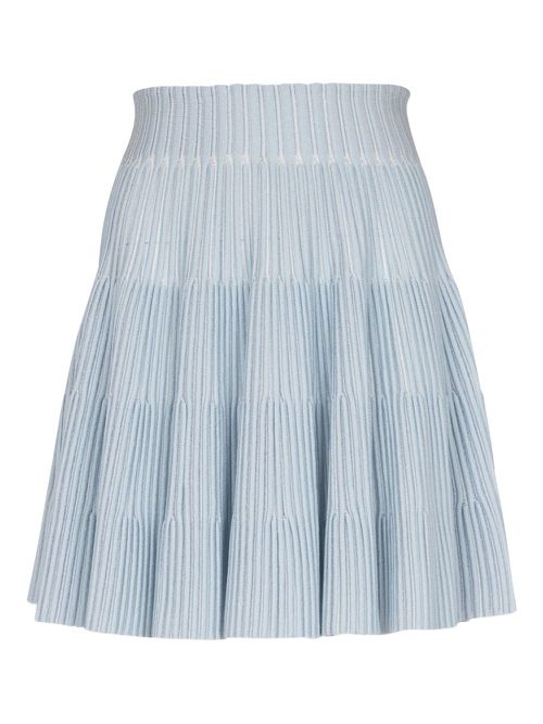 Balmain ribbed-knit skirt - Blue