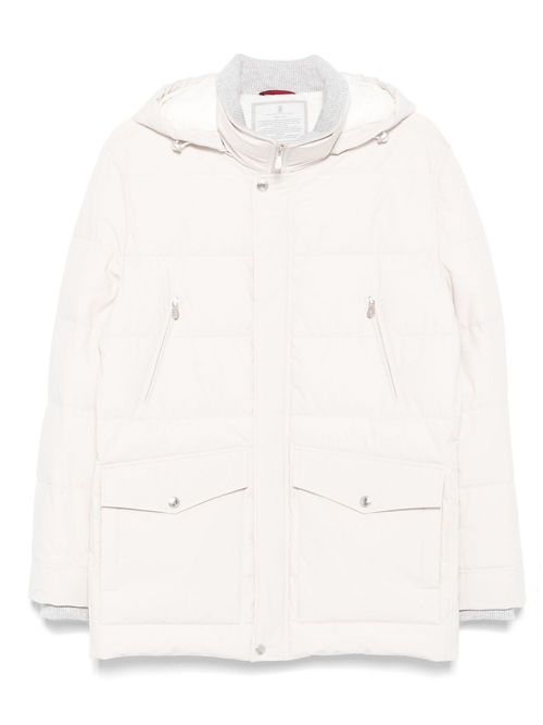 Hooded puffer jacket - Neutrals