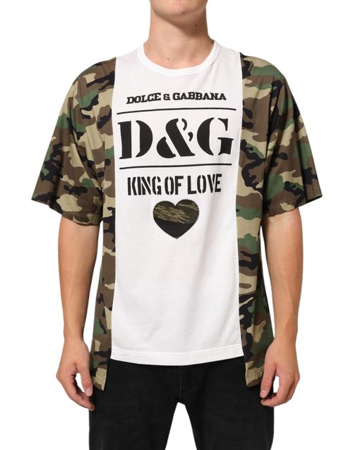 Logo-Print Camouflage T-Shirt — White