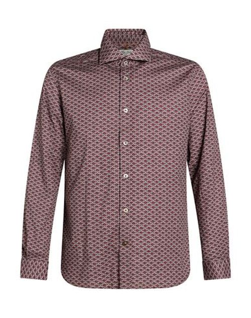Man Shirt Brown Size M Cotton, Elastane