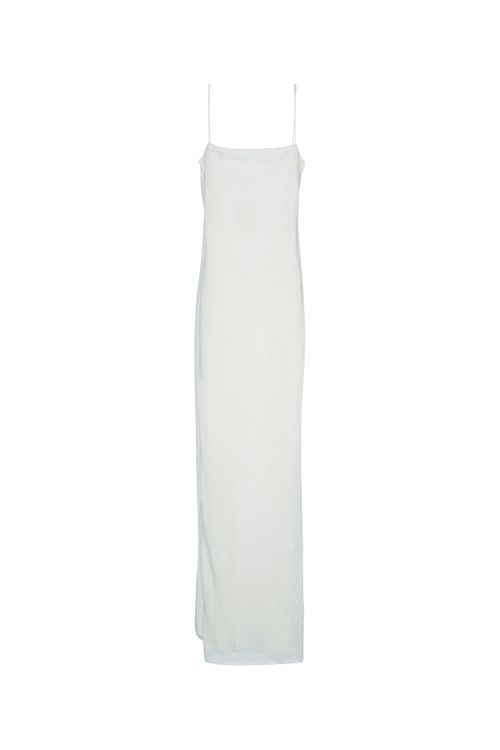 La Robe Maille Plumetis Dress — White