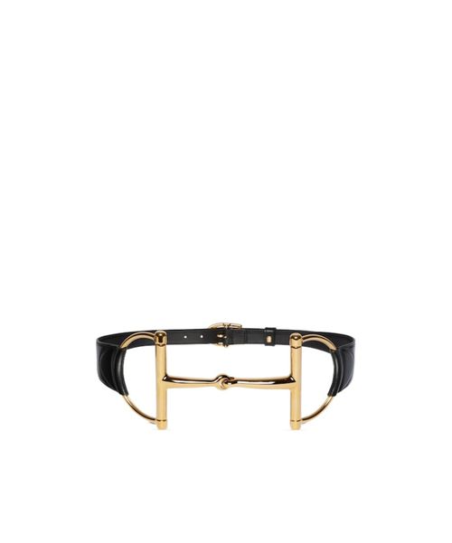 Wide belt with oversized Horsebit