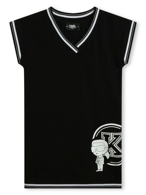 K/IKONIK stripe-detail dress - Black
