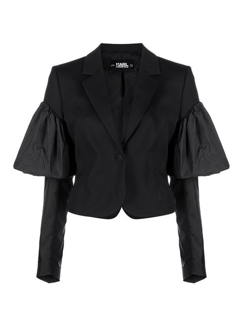 Black crop blazer