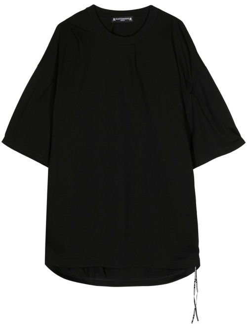 Metallic-effect cotton T-shirt - Black