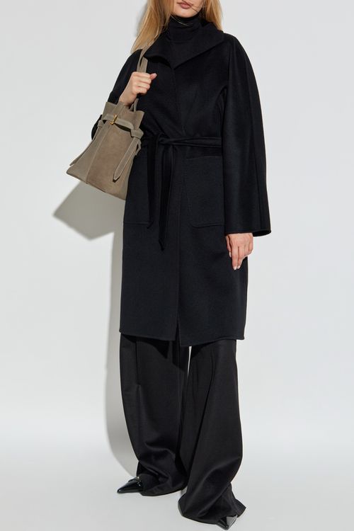 Cashmere Coat `Lilia`, Women's, Black