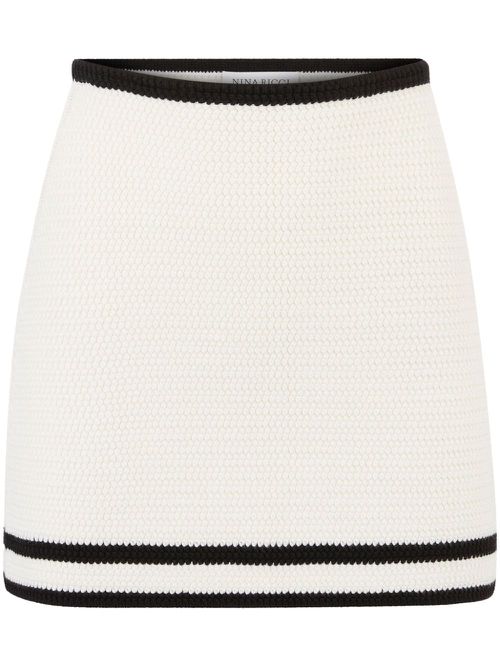 Tweed mini skirt - White