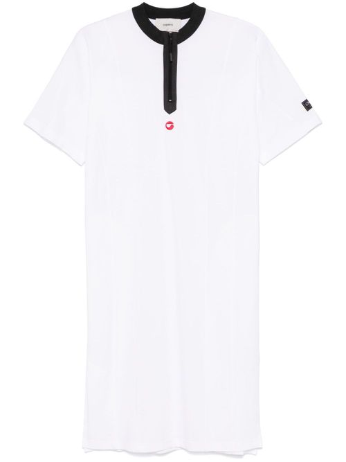 Half-zip midi dress - White