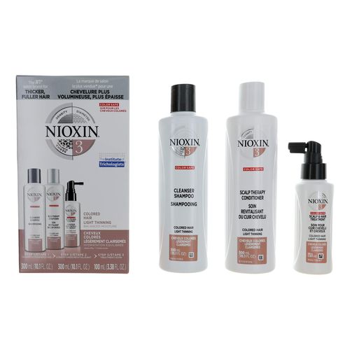 3D Care System Kit 3, For Colored Hair Light Thinning, Balanced Moisture