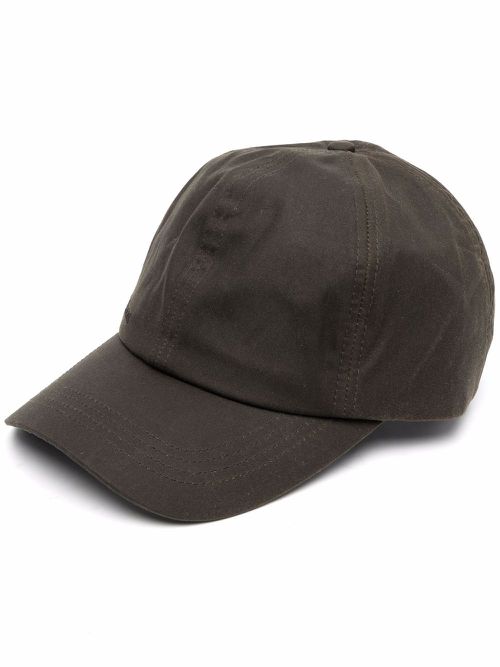Embroided-logo cotton cap - Green
