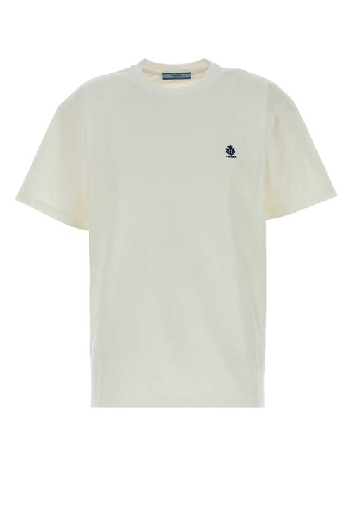 Logo-Embroidered Cotton T-Shirt — White