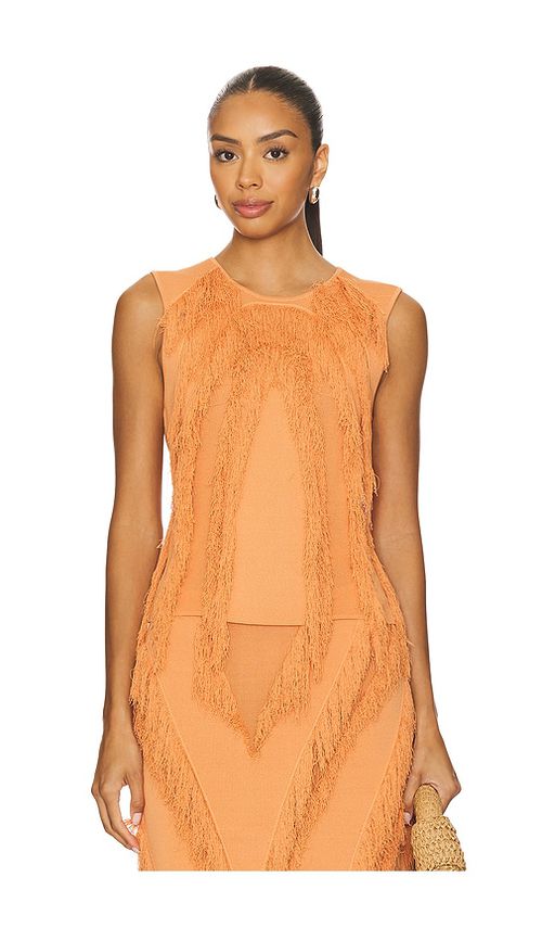 Ulla Johnson Bonnie Sleeveless Knit Top in Tangerine.  XS. Also in L