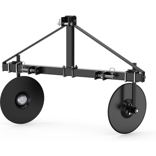 Garvee 48" Adjustable Disc Bedder, Heavy Duty Garden Disc Plow Compatible for Category 1, 3 Point Quick Hitch for Tractor , Cultivator Garden Bedder and Hiller Attachment, 16" Disc Blades, Black