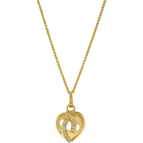 Orphelia 'Amore' WoMens 925 Sterling Silver Pendant with Chain - Gold ZH-7577/G - One Size