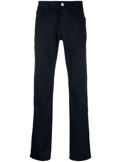 Straight-leg cashmere trousers - Blue