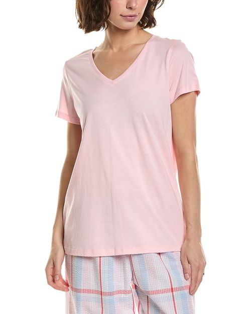Solid V-Neck Pajama T-Shirt