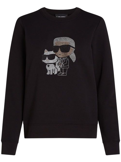 Ikon Choupette rhinestone sweatshirt - Black
