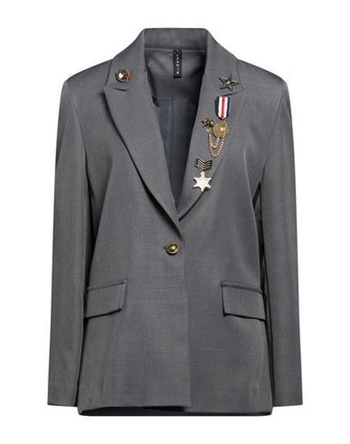 Woman Blazer Grey Size 6 Polyester, Elastane