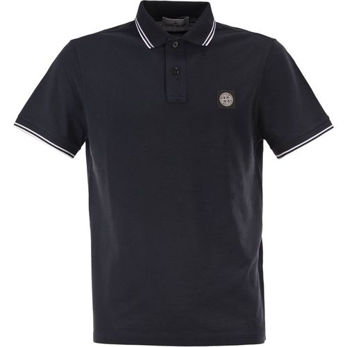 Stone Island Slim Fit Short Sleeve Polo Shirt With Compass Patch